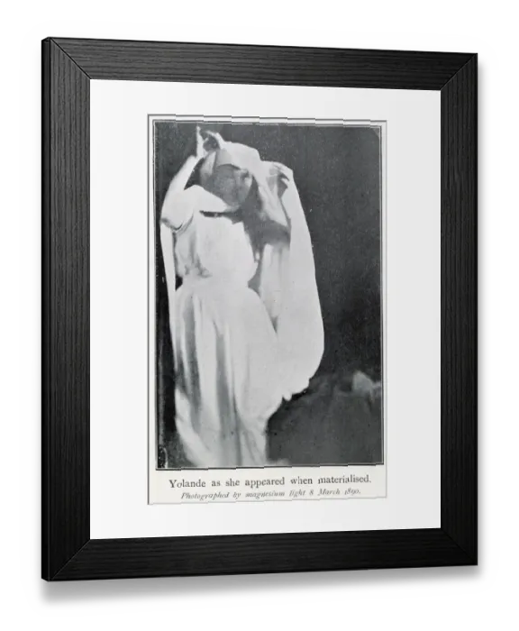 Framed Print : Elizabeth Hope, known as Elizabeth d Esperance, materialises the spirit of Yolande Framed Print : Elizabeth Hope, known as Elizabeth d Esperance, materialises the spirit of Yolande