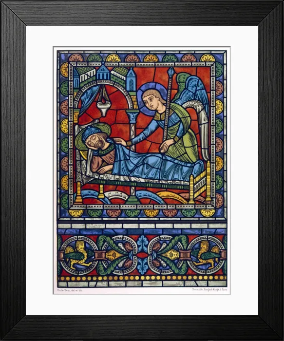 Framed Print : Saint Joseph dreams that he is visited by an angel who tells him that he is going to be Framed Print : Saint Joseph dreams that he is visited by an angel who tells him that he is going to be