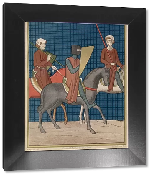 A Knight of the Round Table, Giron le Courtois, travels accompanied by his two squires