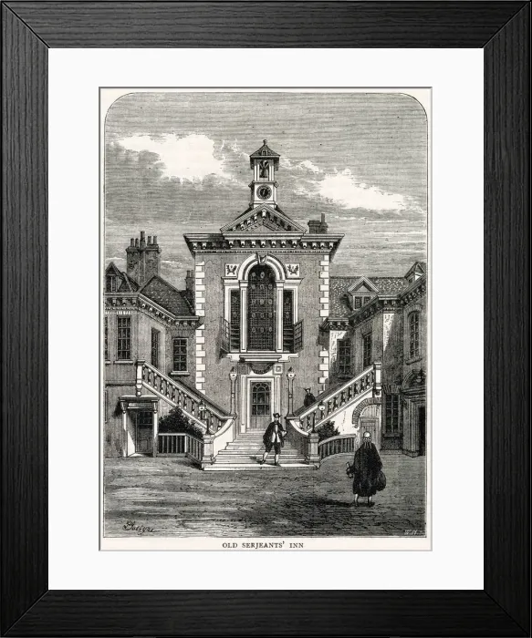 Framed Print : Old Serjeants Inn, off Chancery Lane, London. Formerly the Inn of Court of Framed Print : Old Serjeants Inn, off Chancery Lane, London. Formerly the Inn of Court of