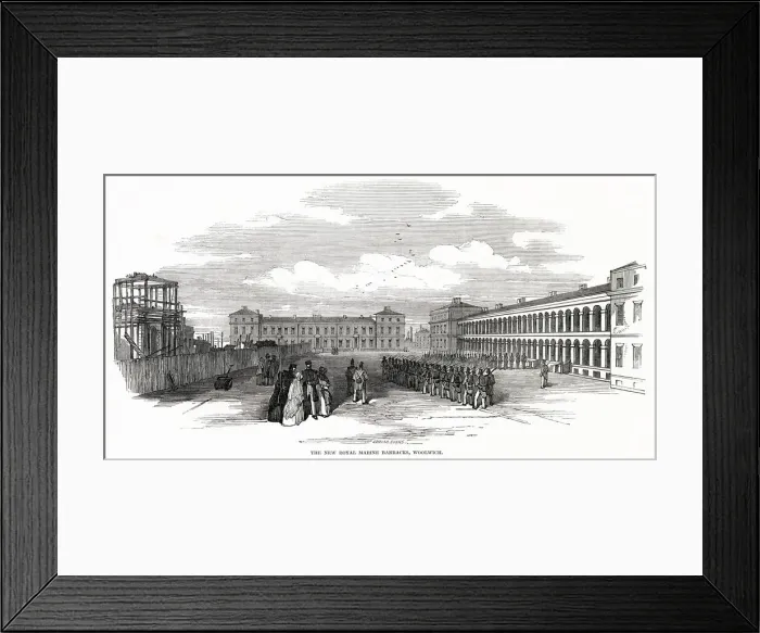 Framed Print : Exterior of the Royal Marine Barrack s, Woolwich, London designed by J Framed Print : Exterior of the Royal Marine Barrack s, Woolwich, London designed by J