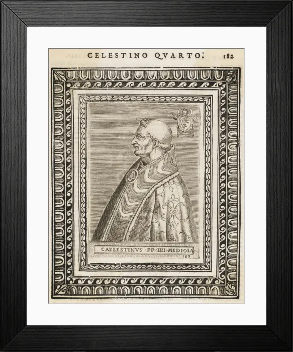 Framed Print : POPE CAELESTINUS IV (Goffredo Castiglione) Date: reigned 1241 Framed Print : POPE CAELESTINUS IV (Goffredo Castiglione) Date: reigned 1241