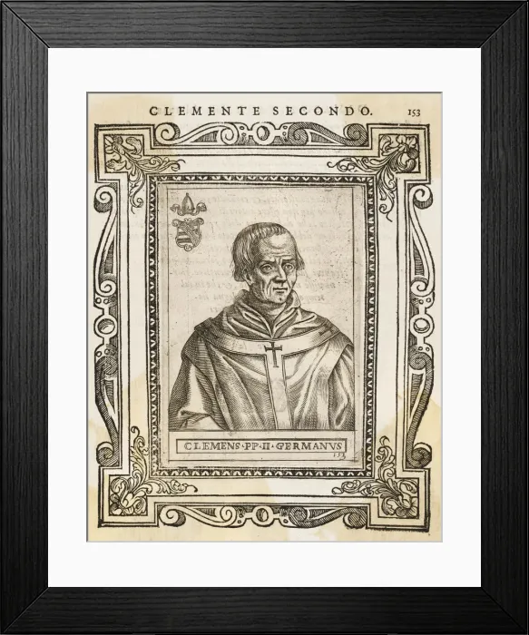 Framed Print : POPE CLEMENS II (Suidger) Date: reigned 1046 - 1047 Framed Print : POPE CLEMENS II (Suidger) Date: reigned 1046 - 1047