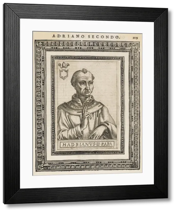 Framed Print : POPE HADRIANUS II Date: reigned 867 - 872 Framed Print : POPE HADRIANUS II Date: reigned 867 - 872