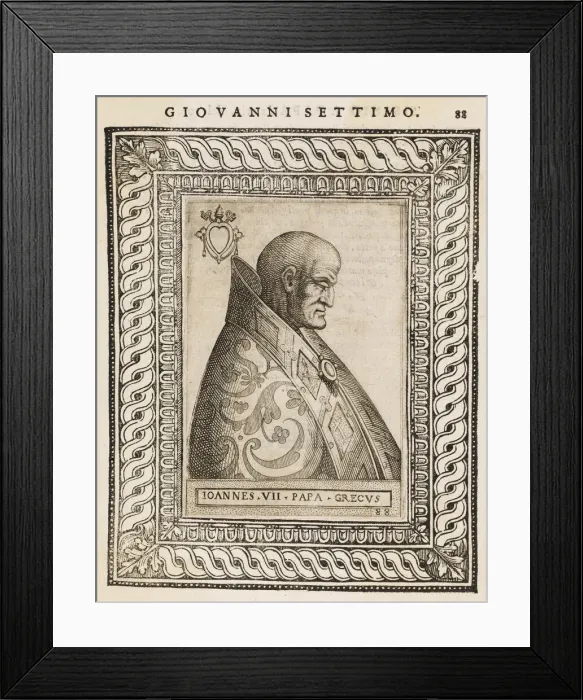 Framed Print : POPE JOANNES VII Date: reigned 705 - 707 Framed Print : POPE JOANNES VII Date: reigned 705 - 707