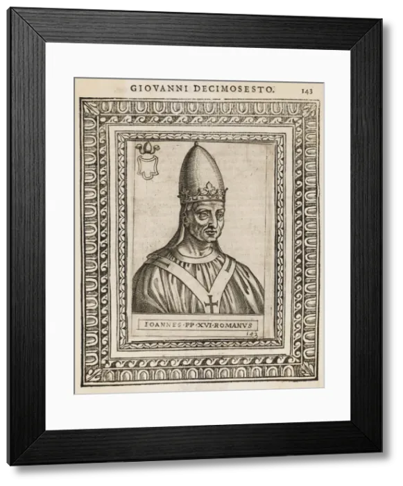 Framed Print : ANTI-POPE JOANNES XVI Date: reigned 997 - 998 Framed Print : ANTI-POPE JOANNES XVI Date: reigned 997 - 998