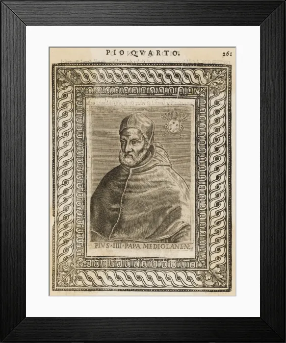 Framed Print : POPE PIUS IV (Gianangelo de Medici) Date: reigned 1559 - 1565 Framed Print : POPE PIUS IV (Gianangelo de Medici) Date: reigned 1559 - 1565