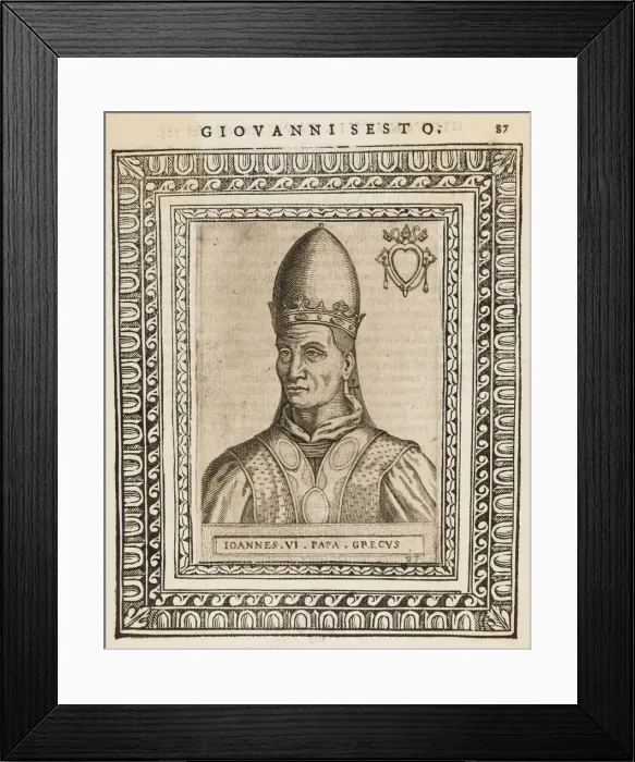 Framed Print : POPE JOANNES VI Date: reigned 701 - 705 Framed Print : POPE JOANNES VI Date: reigned 701 - 705
