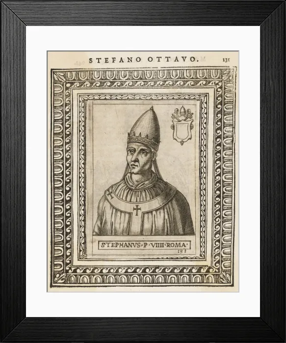 Framed Print : POPE STEPHANUS VIII (sometimes listed as Stephanus IX) Date: reigned 939 - 942 Framed Print : POPE STEPHANUS VIII (sometimes listed as Stephanus IX) Date: reigned 939 - 942