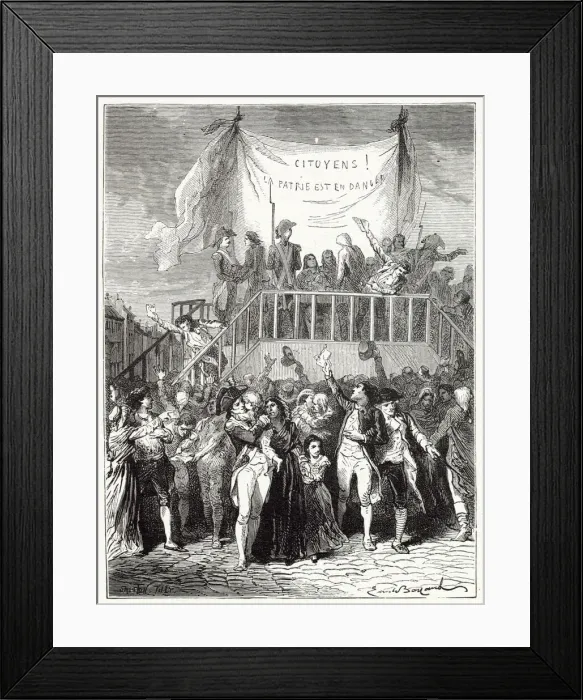 Framed Print : The government declares that the nation is in danger Framed Print : The government declares that the nation is in danger