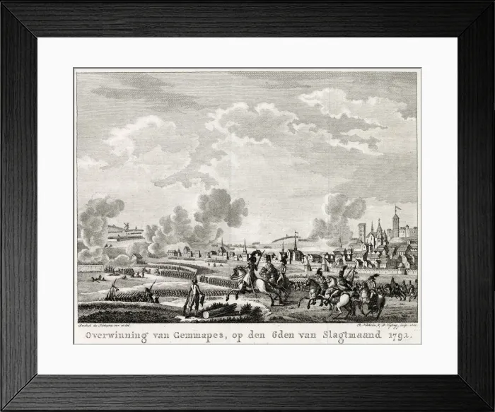 Framed Print : BATTLE OF JEMAPPES The French, under Dumouriez, defeat the Austrians under Framed Print : BATTLE OF JEMAPPES The French, under Dumouriez, defeat the Austrians under