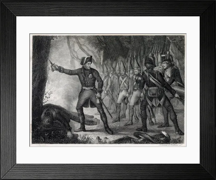 Framed Print : BATTLE OF TORGAU Friedrich der Grosse personally leads his Prussians to attack Framed Print : BATTLE OF TORGAU Friedrich der Grosse personally leads his Prussians to attack