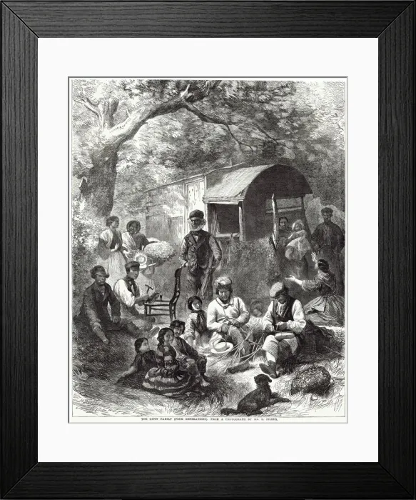 Framed Print : Four generations of a gypsy family. Date: 1863 Framed Print : Four generations of a gypsy family. Date: 1863