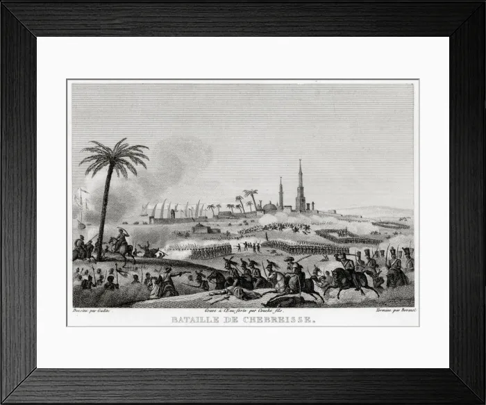 Framed Print : Napoleon victorious at the battle of Chebreisse Date: 13 July 1798 Framed Print : Napoleon victorious at the battle of Chebreisse Date: 13 July 1798