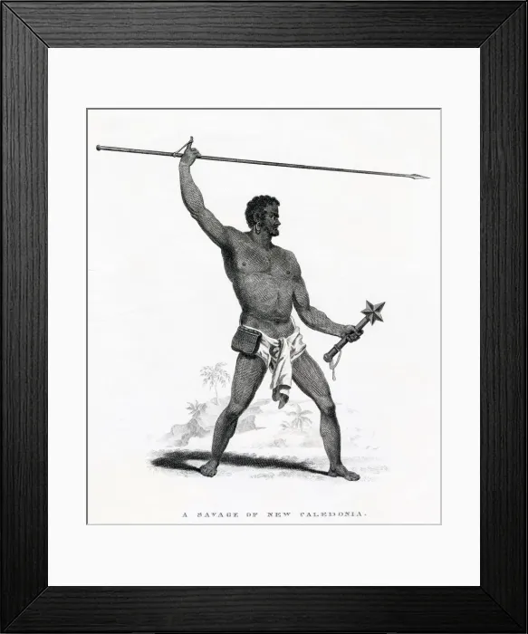 Framed Print : A SAVAGE OF NEW CALEDONIA Date: 1817 Framed Print : A SAVAGE OF NEW CALEDONIA Date: 1817