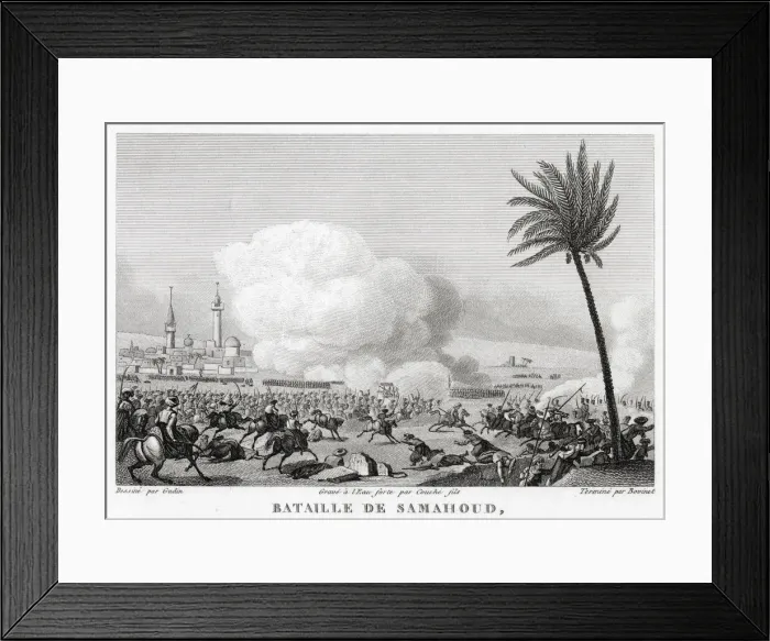 Framed Print : Battle of SAMAHOUD - the French under Desaix defeat the Egyptians Date Framed Print : Battle of SAMAHOUD - the French under Desaix defeat the Egyptians Date