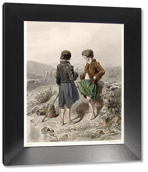 Two boys from the Hebrides Date: circa 1845
