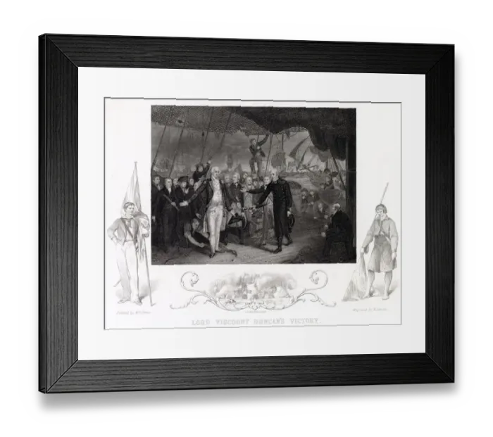 Framed Print : JAN WILLEM DE WINTER Dutch Admiral Hands over his sword after his defeat at the hands of Framed Print : JAN WILLEM DE WINTER Dutch Admiral Hands over his sword after his defeat at the hands of