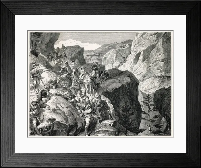 Framed Print : French forces (commanded by Massena) defeat Austrian and Russian forces at Zurich Framed Print : French forces (commanded by Massena) defeat Austrian and Russian forces at Zurich