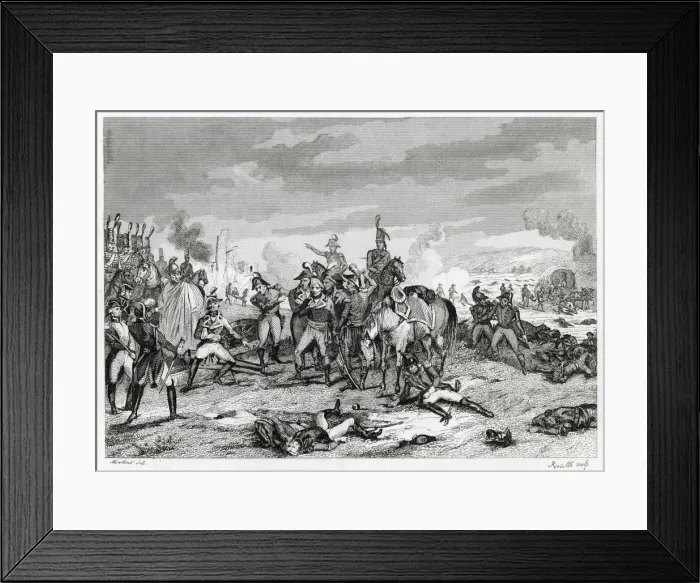Framed Print : French forces are routed by Russian forces at Trebia Date: 1799 Framed Print : French forces are routed by Russian forces at Trebia Date: 1799