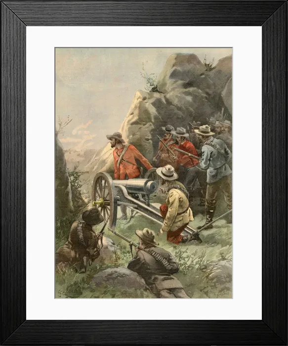 Framed Print : FIGHTING SCENE A Boer ambush Date: 1901 Framed Print : FIGHTING SCENE A Boer ambush Date: 1901