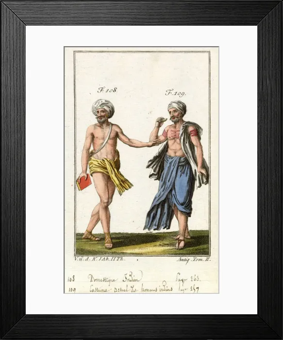 Framed Print : Two Indians : the one on the left is a Brahman Framed Print : Two Indians : the one on the left is a Brahman