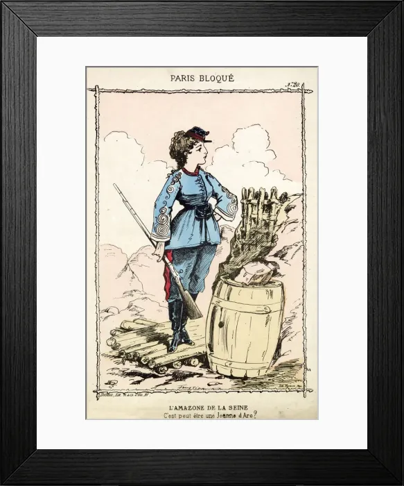 Framed Print : SIEGE OF PARIS A Parisienne dresses up in a fancy uniform Framed Print : SIEGE OF PARIS A Parisienne dresses up in a fancy uniform