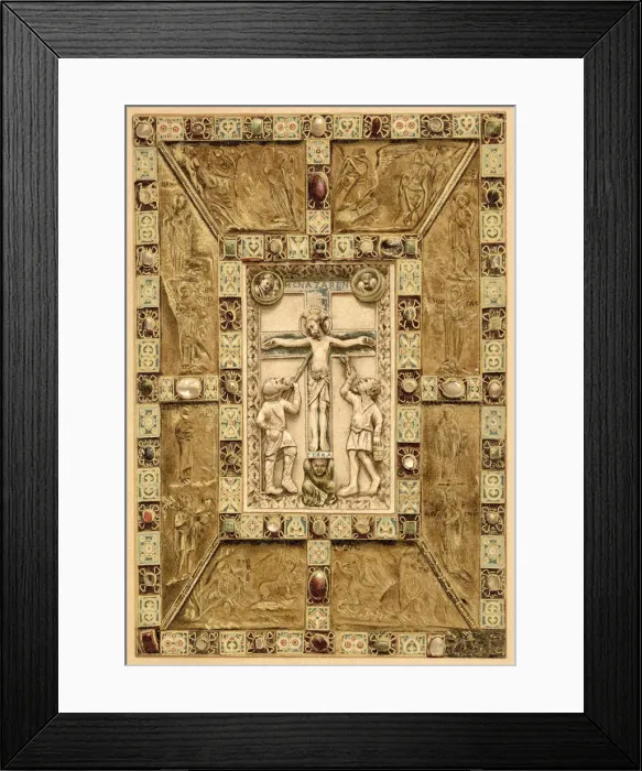 Framed Print : Cover of the Echternach Bible Date: 10th century Framed Print : Cover of the Echternach Bible Date: 10th century