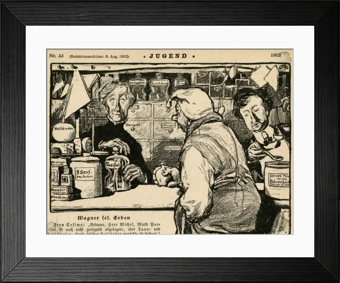 Framed Print : Richards Wagner (1813 - 1883) German composers widow Cosima Framed Print : Richards Wagner (1813 - 1883) German composers widow Cosima