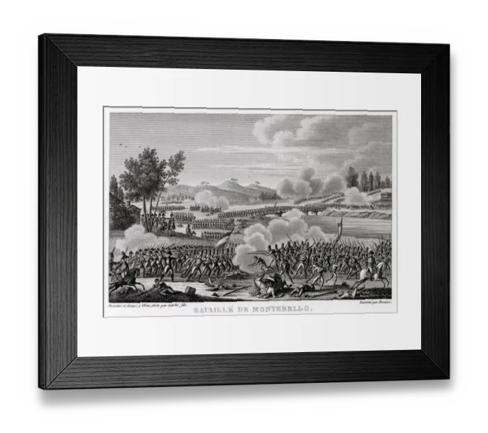 Framed Print : At the battle of MONTEBELLO, the French under Lannes defeat the Austrians under Ott Framed Print : At the battle of MONTEBELLO, the French under Lannes defeat the Austrians under Ott