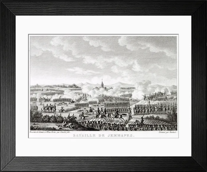 Framed Print : At the battle of JEMAPPES, the French under Dumouriez defeat the Austrians under Albert Framed Print : At the battle of JEMAPPES, the French under Dumouriez defeat the Austrians under Albert