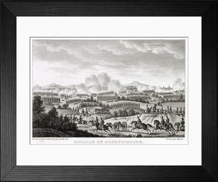 Framed Print : At the battle of HONDSCHOOTE, the French under Houchard defeat the British Framed Print : At the battle of HONDSCHOOTE, the French under Houchard defeat the British