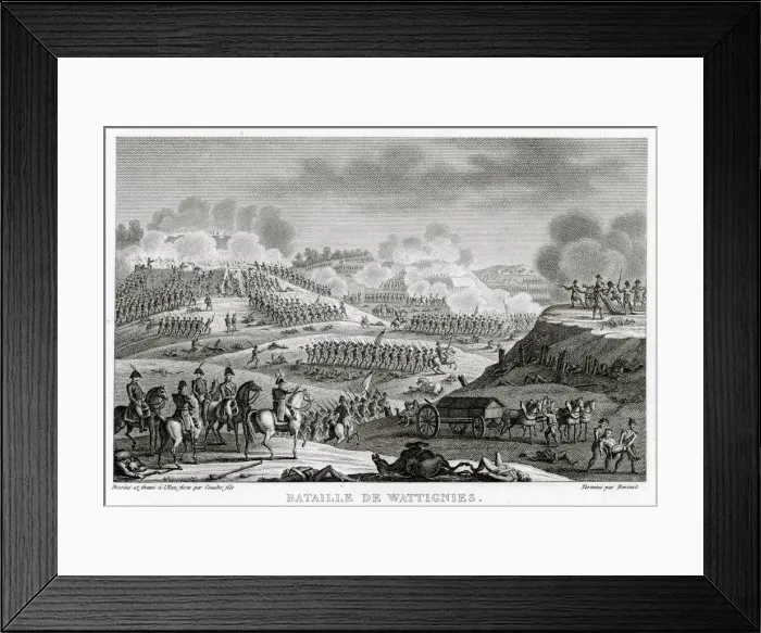 Framed Print : At the battle of WATTIGNIES, the French under Jourdan defeat the Austrians under Framed Print : At the battle of WATTIGNIES, the French under Jourdan defeat the Austrians under