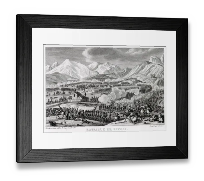 Framed Print : At the battle of RIVOLI, the French under Napoleon defeat the Austrians under Alvintzy Framed Print : At the battle of RIVOLI, the French under Napoleon defeat the Austrians under Alvintzy