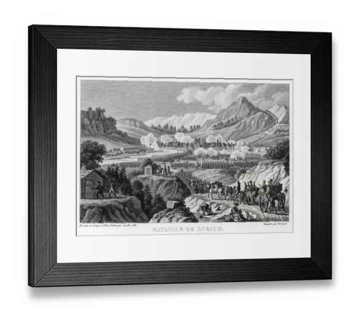 Framed Print : At the third battle of ZURICH, the French under Massena defeat the Allies under Korsakov Framed Print : At the third battle of ZURICH, the French under Massena defeat the Allies under Korsakov