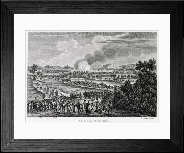 Framed Print : At the battle of ARCOLA the French under Napoleon defeat the Austrians under Alvintzy Framed Print : At the battle of ARCOLA the French under Napoleon defeat the Austrians under Alvintzy