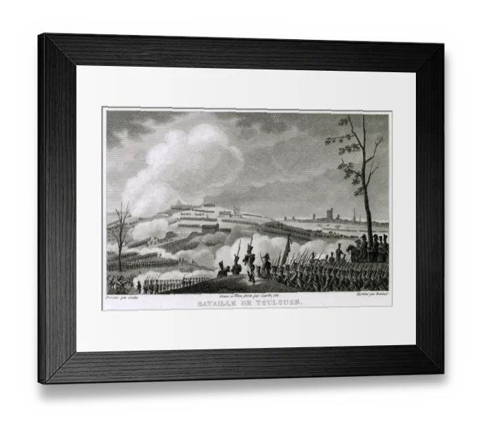Framed Print : At the battle of TOULOUSE, the British under Wellington defeat the French under Soult Framed Print : At the battle of TOULOUSE, the British under Wellington defeat the French under Soult