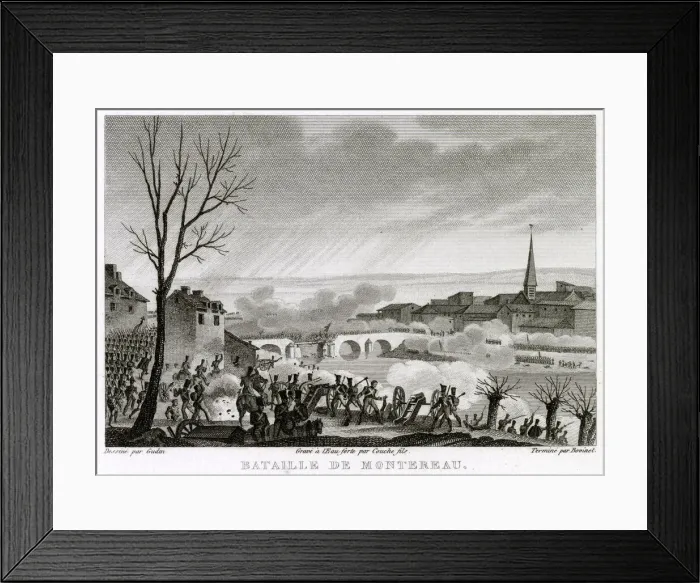 Framed Print : At the battle of MONTEREAU the French under Napoleon defeat the Allies under Framed Print : At the battle of MONTEREAU the French under Napoleon defeat the Allies under