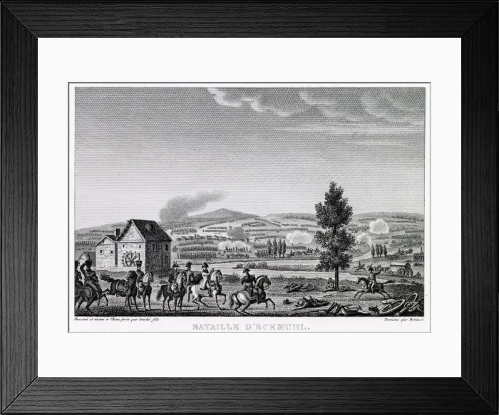 Framed Print : At the battle of ECKMUHL the French under Davout and Lannes defeat the Austrians under Framed Print : At the battle of ECKMUHL the French under Davout and Lannes defeat the Austrians under