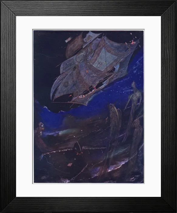 Framed Print : MS. FOUND IN A BOTTLE At a terific height directly above us