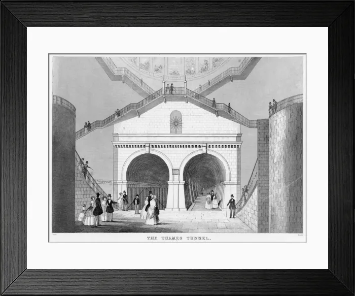Framed Print : A view of the entrance to the Wapping-Rotherhithe tunnel under the Thames Framed Print : A view of the entrance to the Wapping-Rotherhithe tunnel under the Thames