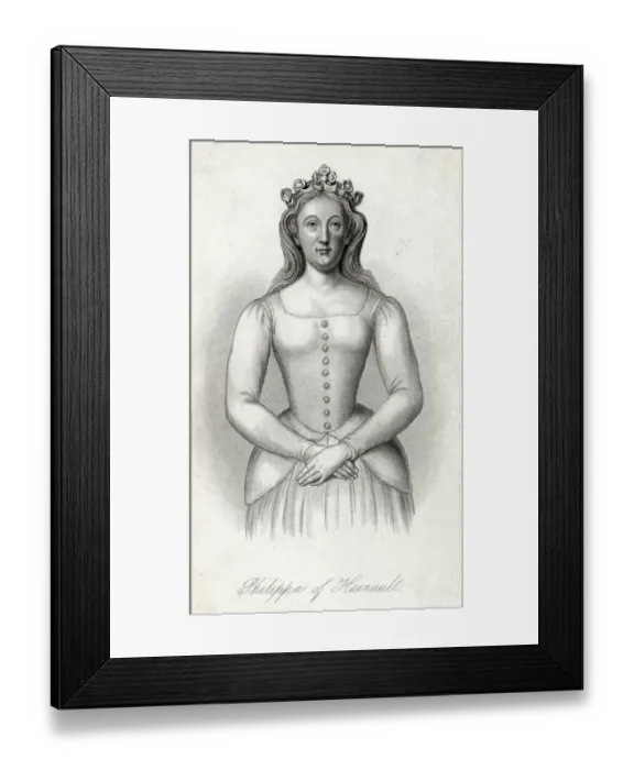 Framed Print : PHILIPPA OF HAINAULT (1314? - 1369), Queen of Edward III of England Framed Print : PHILIPPA OF HAINAULT (1314? - 1369), Queen of Edward III of England