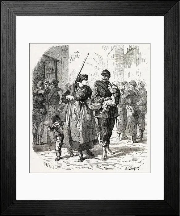 Framed Print : The Garde National during the siege of Paris. Date: 1871 Framed Print : The Garde National during the siege of Paris. Date: 1871