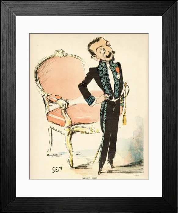 Framed Print : PIERRE LOTI alias Louis-Marie-Julien VIAUD (1850 - 1923)
