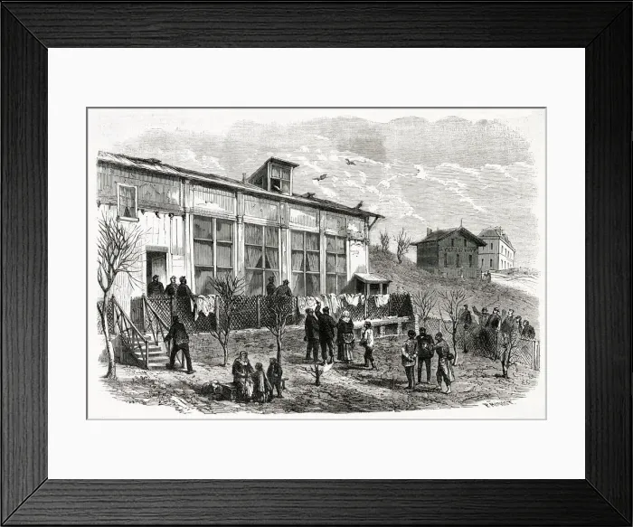 Framed Print : The exterior of a pigeon-loft in the rue Magenta, Paris Framed Print : The exterior of a pigeon-loft in the rue Magenta, Paris