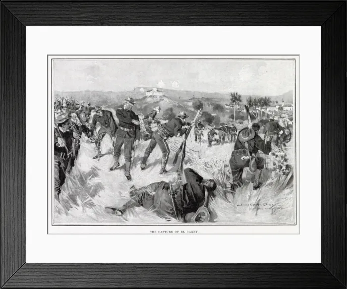 Framed Print : BATTLE OF EL CANEY The heavily defended hills of El Caney Framed Print : BATTLE OF EL CANEY The heavily defended hills of El Caney