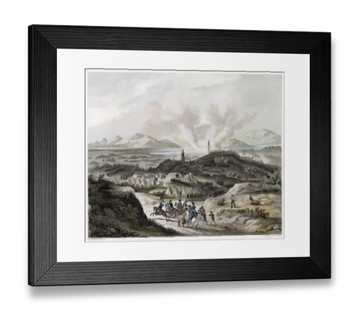 Framed Print : The French recapture Camp de Peyrestortes, in the Pyrenees Date: 18 September 1793 Framed Print : The French recapture Camp de Peyrestortes, in the Pyrenees Date: 18 September 1793