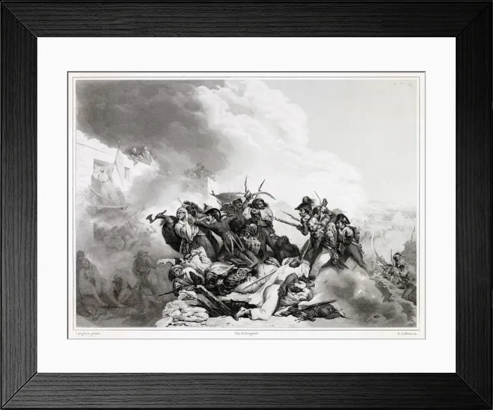 Framed Print : Hand to hand fighting between French and Turks at Benouth Date: 8 March 1799 Framed Print : Hand to hand fighting between French and Turks at Benouth Date: 8 March 1799