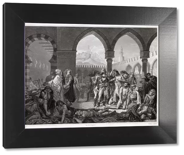 Napoleon, having taken Jaffa, visits the leper hospital