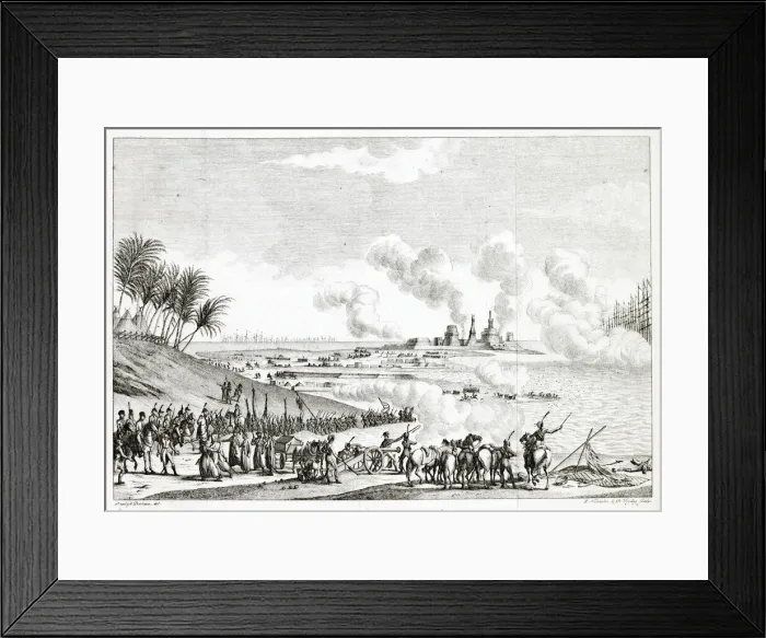 Framed Print : First battle of ABUKIR - Mustapha Pashas Turkish army is completely overwhelmed by a Framed Print : First battle of ABUKIR - Mustapha Pashas Turkish army is completely overwhelmed by a